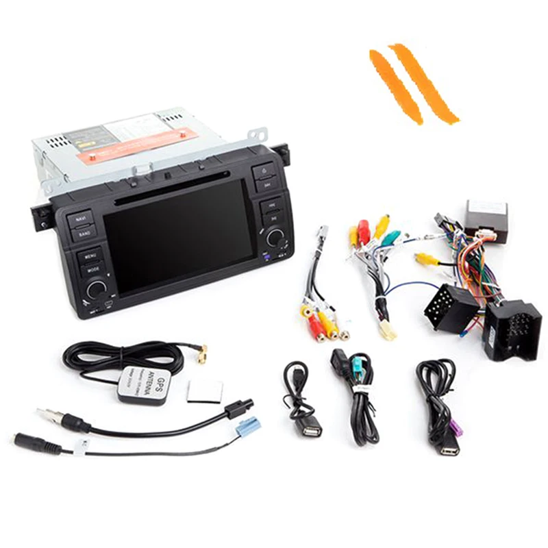 1 Din Android 9,0 Автомобильный DVD плеер для BMW E46 M3 318/320/325/330/335 Rover 75 1998-2006 gps навигации BT Wi-Fi модуль(4+ 32G