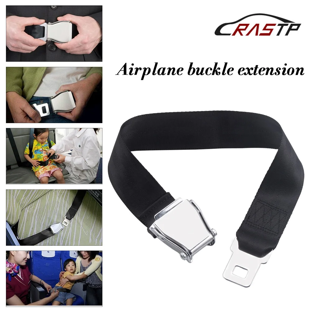 

RASTP-Universal 63CM Adjustable Aircraft Airplane Safe Seat Belt Extension Extender Buckle RS-BAG033