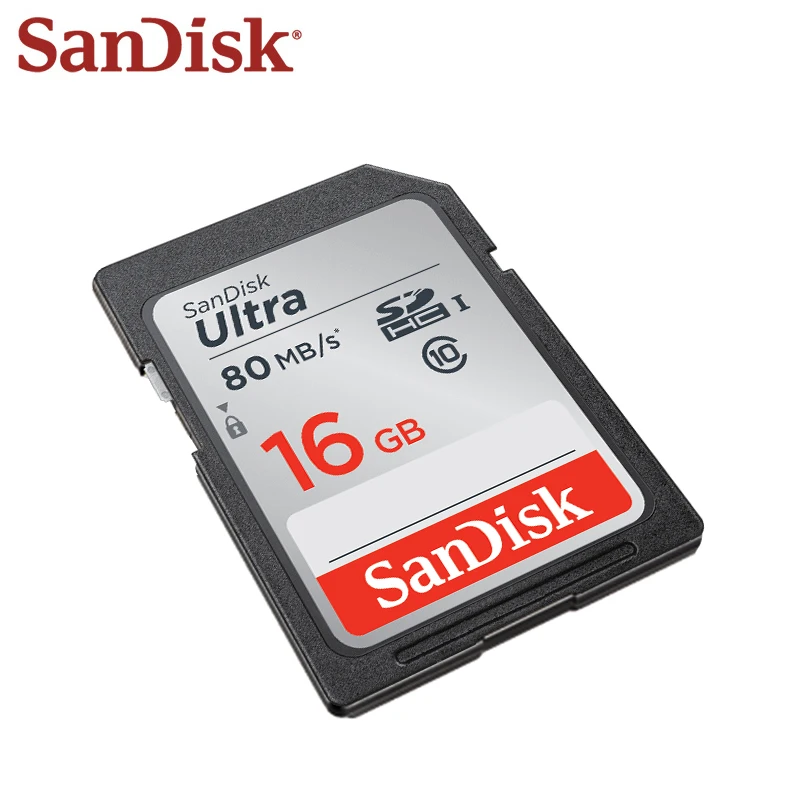 SanDisk Оригинальная карта памяти 32 Гб 16 SDHC высокая скорость 80 м/с Ultra SD 64 128 ГБ SDXC