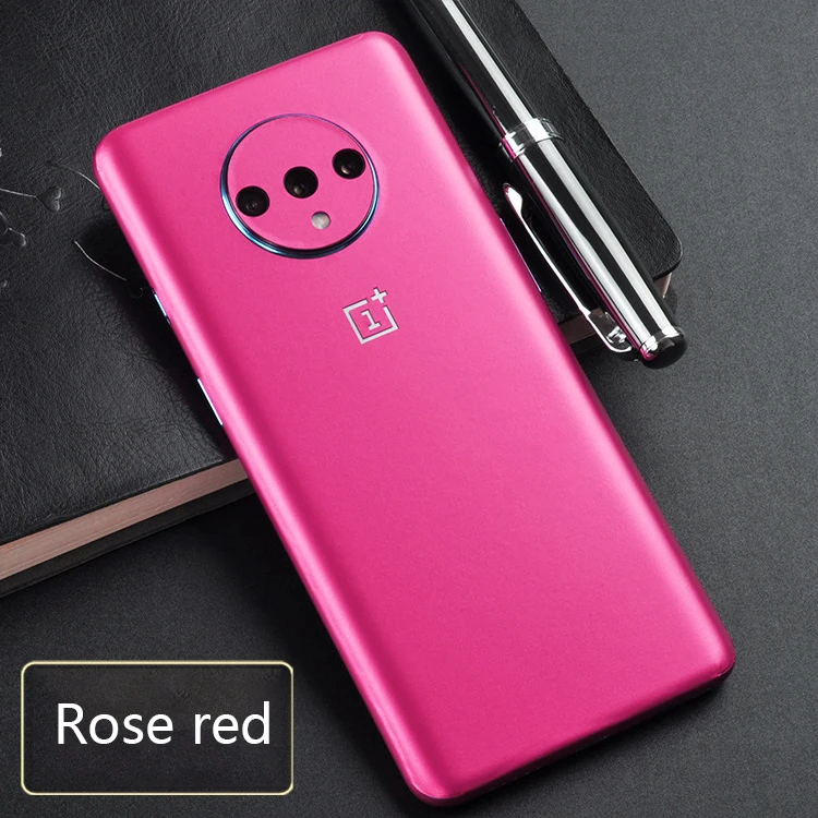 Новая ПВХ наклейка для телефона s для Oneplus 7T задняя защитная пленка наклейка One Plus 7T Pro наклейка клейкая кожа - Цвет: rose red