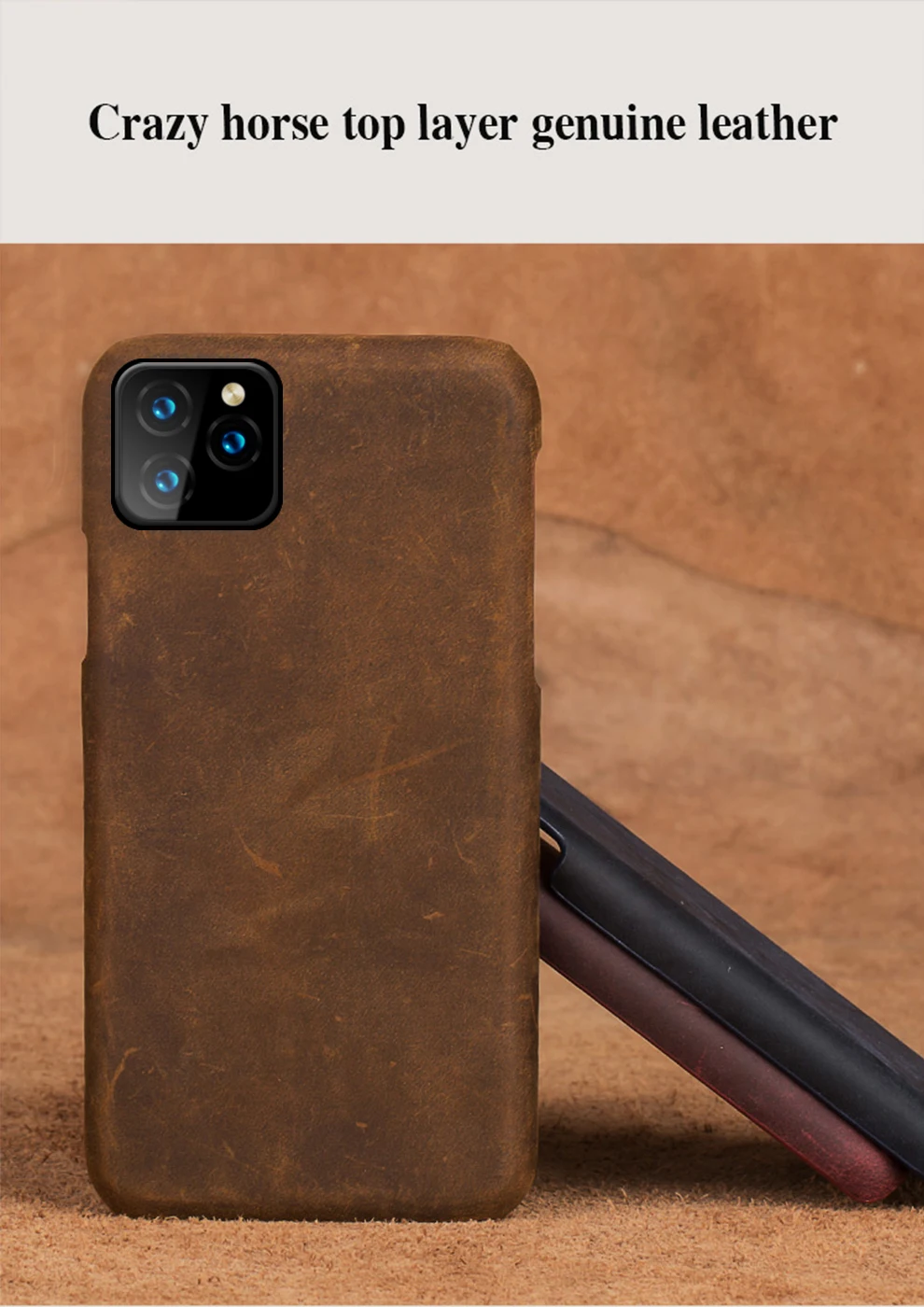 Чехол для телефона из натуральной кожи для iphone 11 pro max Crazy Horse, роскошный винтажный Чехол для Apple iphone 6s 6 8 7 6s Plus, защитный чехол