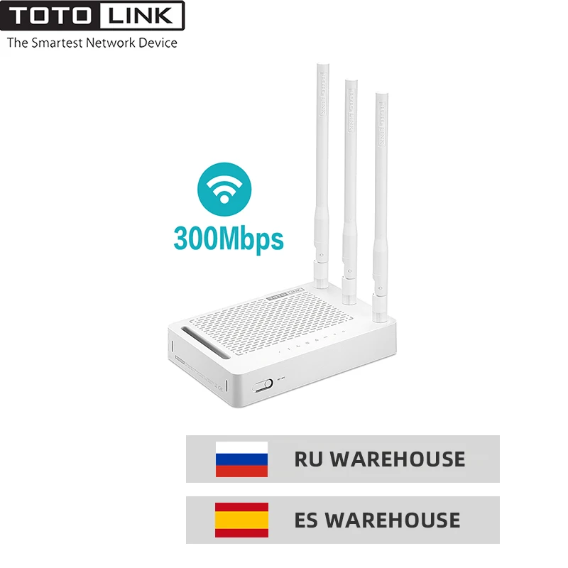 TOTOLINK N302R+ 300 Мбит/с WiFi беспроводной маршрутизатор, универсальный Wi-Fi ретранслятор с 3* 5dBi высокой стабильной антенной, быстрая из России