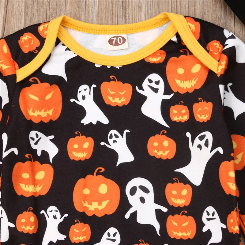 Newborn Baby Clothes 2019 Summer Autumn Halloween Baby Romper Pant Bibs Baby Girl Clothes Christmas Kids Costume For Boy Infant
