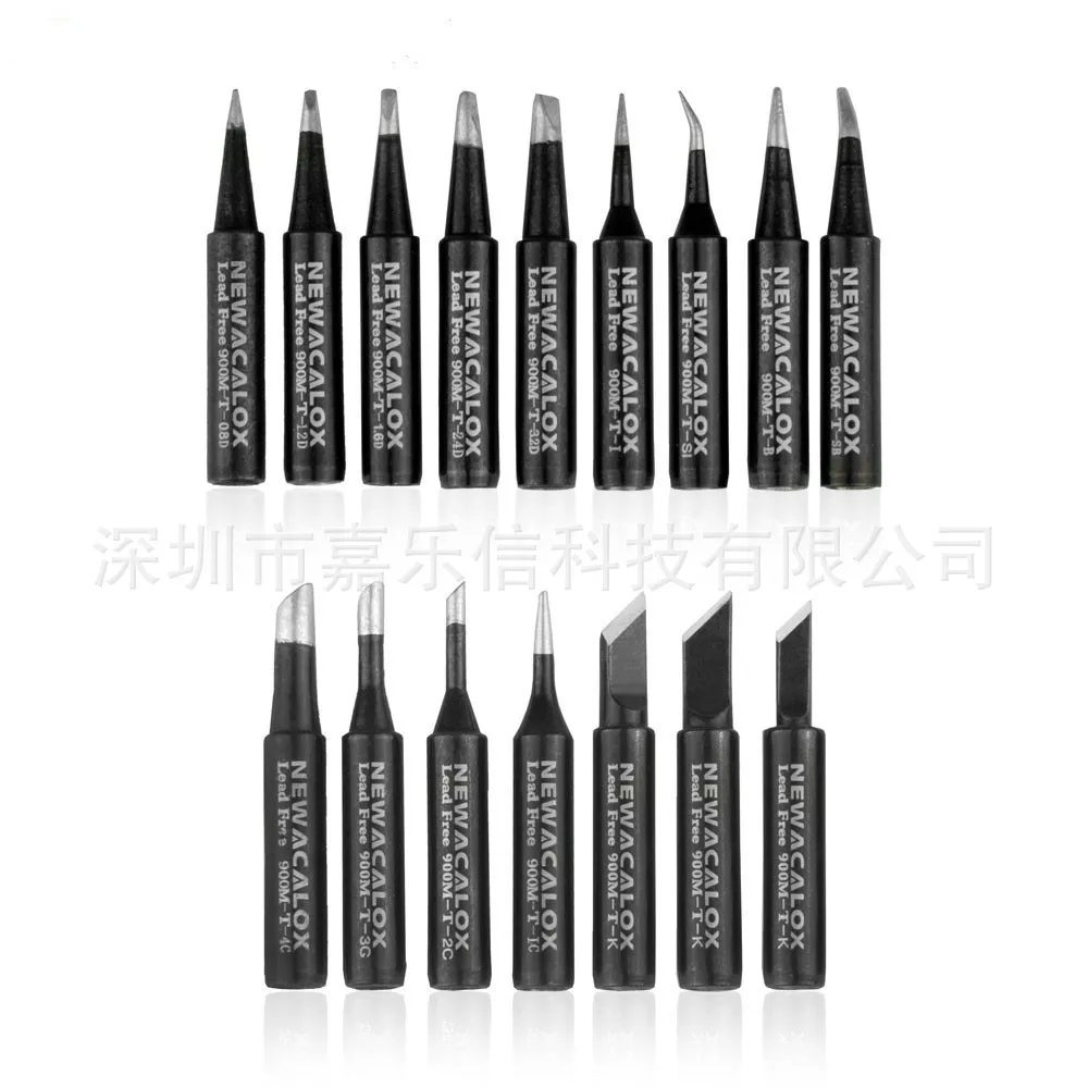 

16-Piece Black Metal Iron Head Kit 900M-T Series Lead-Free Welding Head Welding Rework Tool Combination Models of Foreign Trade