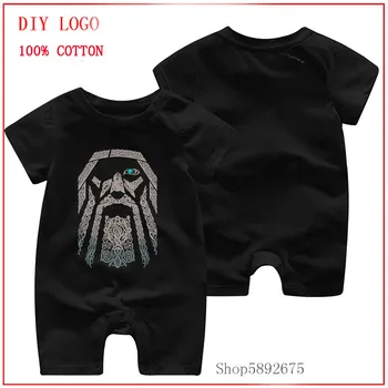 

Summer Baby Rompers New Style Cartoon Infant Unisex Vikings Valhalla Odin Newborn Bebes Pajama Short Sleeve Boys Girls Clothes