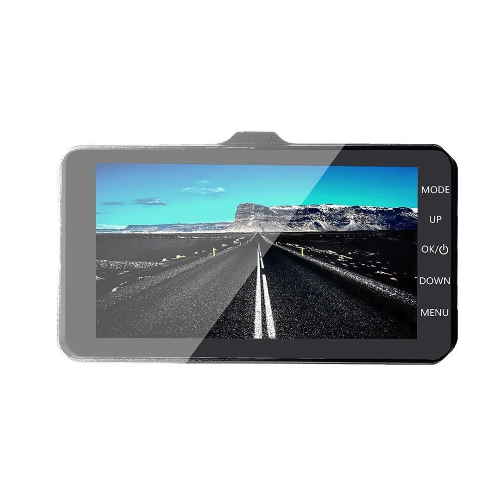 " Full HD 1080P ips Автомобильная камера с двойным объективом видеорегистратор с ночным видением g-сенсор парковка передняя+ задняя Автомобильная dvr камера рекордер
