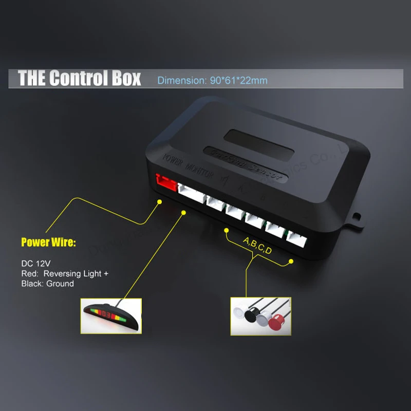 Простая установка, 4 зонда без экрана, чистый зуммер, автомобильная автоматическая парковка, электронный светодиодный радар заднего хода, система мониторинга, детектор