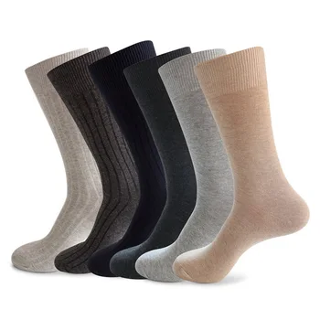 

Dihope Cotton Business Casual Soft Socks Crew Men Ankle Dress Breathable Soft White Black Long Socks