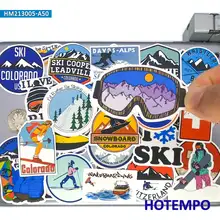 

50pcs Alpine Nordic Skiing Freestyle Snowboard Outdoor Sports Funny Phone Laptop Car Stickers for Guitar Skateboard Bike Sticker