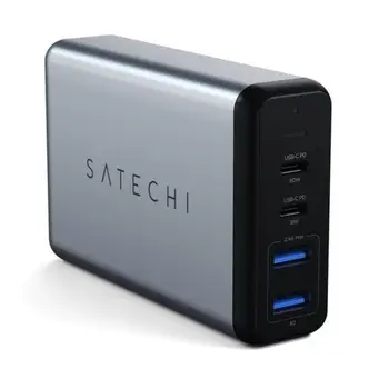 

Mains Charger Satechi Dual 75W Type-C Travel Charger with USB-C PD Fast