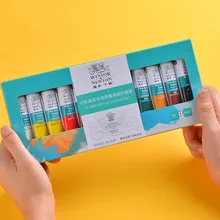 12 цветов 10 мл тюбик акриловой краски набор для холста стеклянная ткань краски для дизайна ногтей инструменты для рисования для художника студентов DIY товары для рукоделия