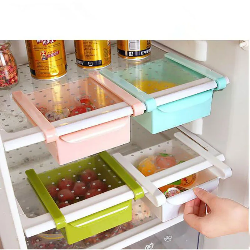 

Kitchen Refrigerator Storage Box Food Container Fresh Spacer Layer Storage Rack Pull-out Drawers Fresh Sort Organizer
