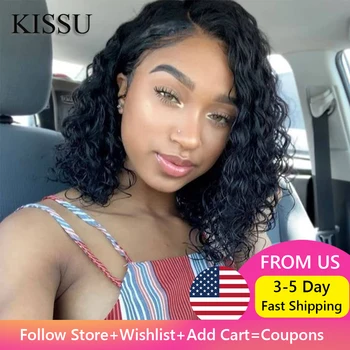 

Hd Lace Wig Indian Water Wave Wig Curly Bob Wig HD Closure Wig Water Wave Wig Cheap Human Hair Indian Curly Wig For Black Women