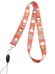 10 шт./20 шт./50 шт./100 шт. японский аниме peanut Мальчики собаки ремешок на шею ремешок Мобильный цепочка для телефона и ключей ID значок брелок