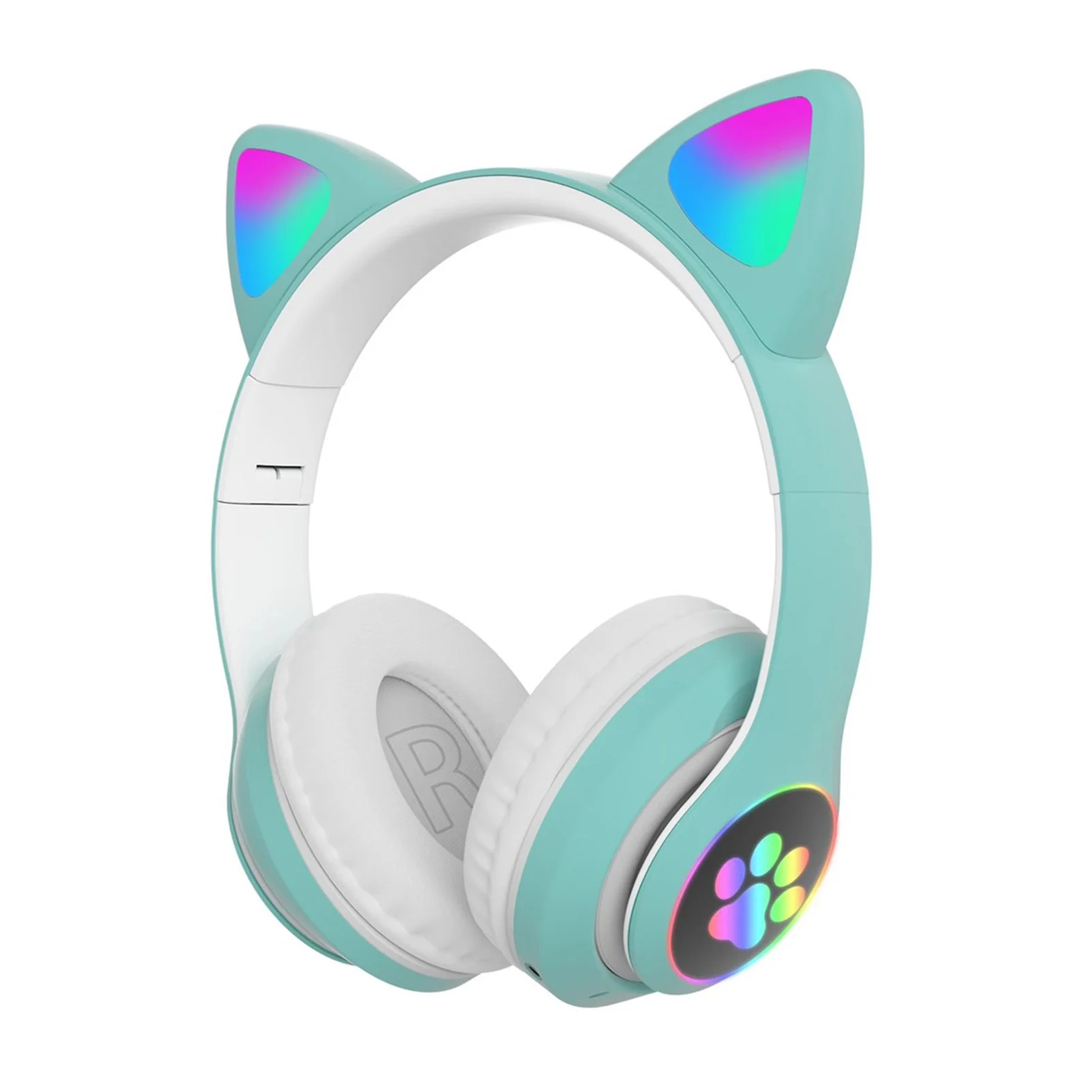 Fashion Bluetooth 5 0 Wireless Gaming Headset FM Radio Kids Adult LED Light Up Cute Cat Ear HIFI Music Foldable Headphones Gift