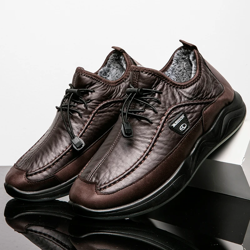 Winter Men Boots Snow Thick Plush Warm Waterproof Breathable Western Trainers winter snow boots,men boots