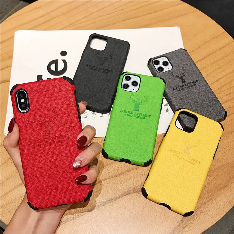 PU Leather Christmas Deer Case For iPhone 11 Pro MAX XR X 7 8 6 6S Plus Four Corners Anti-fall Shockproof Original Cover |