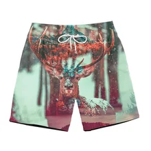 Высокая температура мужские животные 3D печатных доска быстросохнущие Летние повседневные свободные веревки Галстук пляжные шорты