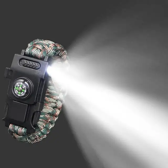 US $2.69 Survival paracord 4mm bracelet led multi-function bracelet survive outdoor emergency camping hiking