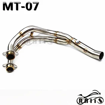 

Motorcycle Exhaust System Front Middle Pipe For Yamaha MT07 Muffler Pipe Motor Bike Stainless Steel Adapter For Yamaha MT07 Pipe