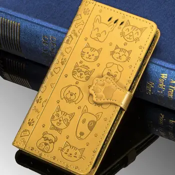 

Cute Pet Footprint Flip Phone Case For Bag Huawei P30 Lite Pro Mate 30 Lite Mate 30 Pro Funny Kid Flip Leather Wallet Cover O05F