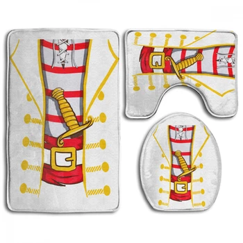 

CHARM HOME Jumbo Print Novelty Halloween Costume Bathroom Antiskid Pad 3PCS/Set Toilet Seat Cover Anti-slip Bathroom Accessories