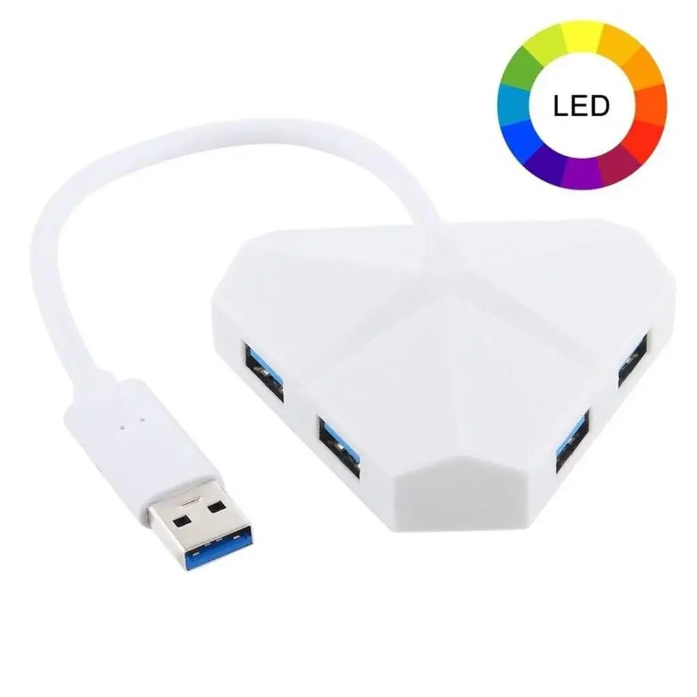 Портативный размер 5 Гбит/с супер скорость 4 порта USB 3,0 концентратор адаптер кабель привод Бесплатный usb-хаб адаптер для Windows