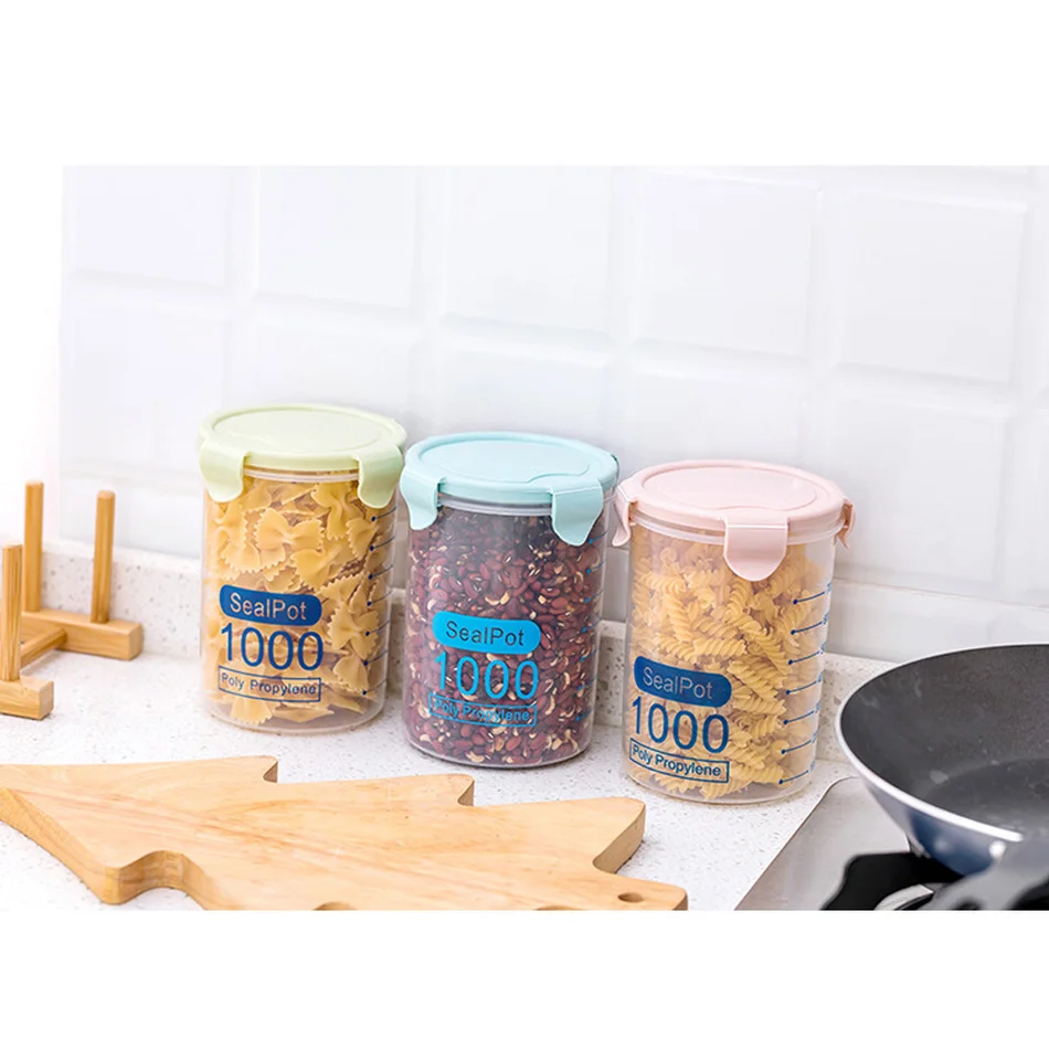 

600ml / 800ml / 1000ml fresh-keeping can container box multi-color food snack storage box vegetable food preservation tank