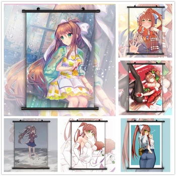 

Doki Doki Literature Club! Monika Anime Manga HD Print Wall Poster Scroll