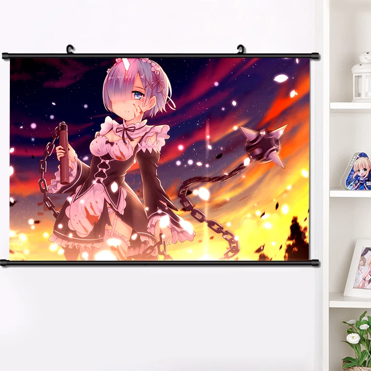 Аниме Re:zero kara hajimeru isekai seikatsu ОЗУ Emilia Косплэй наклейки на стену панно настенные