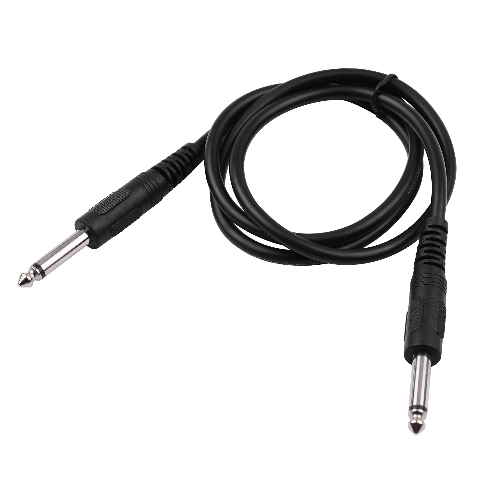Cable de Audio negro para guitarra eléctrica, Cable de Audio para teclado de bajo de 1/4 1/4 pulgadas, recto, 1m/3,3 pies piezas de guitarra|Partes accesorios de guitarras| - AliExpress