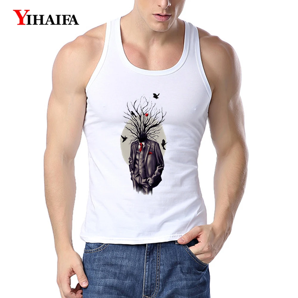 Майка YIHAIFA Мужская с забавным принтом для фитнеса бодибилдинга тренировок