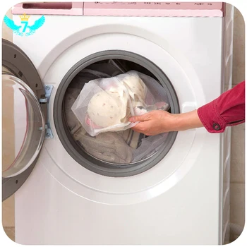 

Clothes Washing Machine Laundry Bra Aid Lingerie Mesh Net Wash Bag Pouch Basket femme 3 Sizes Foldable Laundry Bags TOB