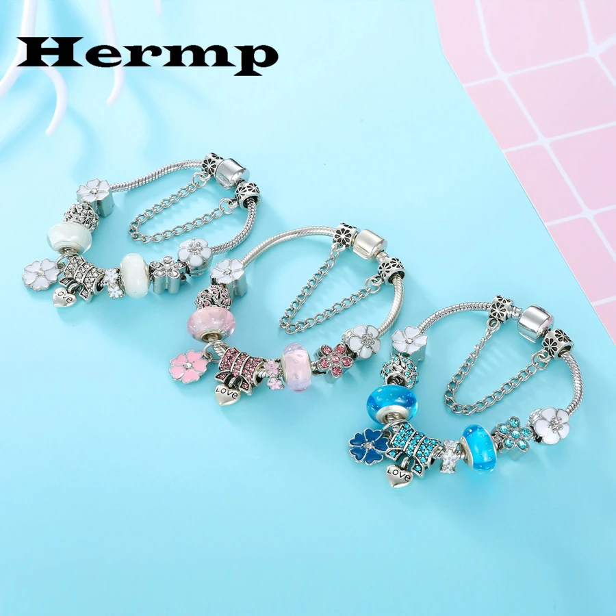 Hermp высокое качество подарок новый оригинальный розовый бисер DIY подходит для