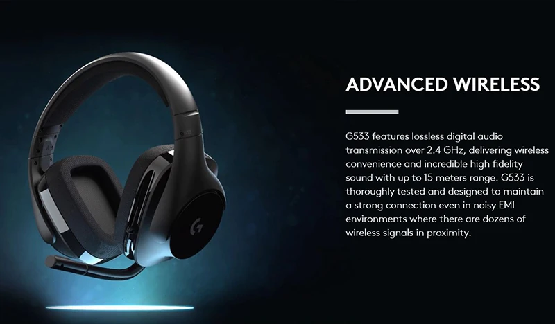 Logitech G533 Nirkabel DTS 7.1 HEADSET 