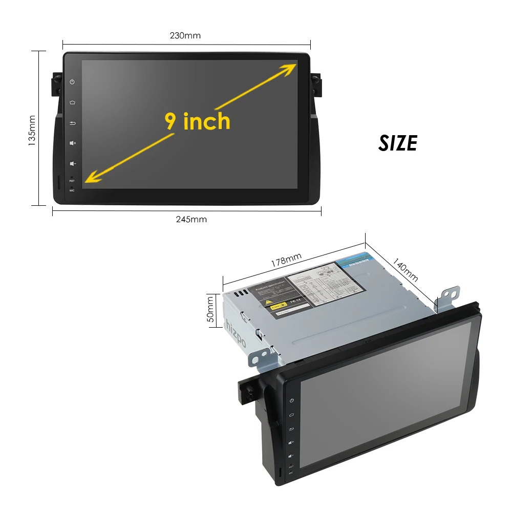 Ips Android 9,0 9 дюймов Восьмиядерный 2Din автомобильный DVD для BMW E46 318 325 320 Автомобильный gps DAB M3 3 серия с радио Navi