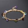DAIMI-pulsera de gemas de Gypsophila para mujer, brazalete de gemas de colores, oro de 14 quilates, natural ► Foto 1/5