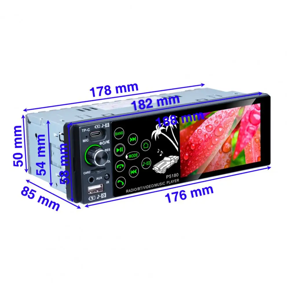 P5180 3.8 ġ ڵ MP5 ÷̾ ġ ũ  USB IPS TP-C   ÷ ÷̾   