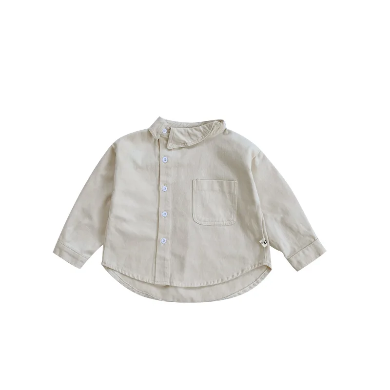 Children'S Boys' Shirts Spring And Autumn New Children'S Long-Sleeved Shirt Baby Autumn Tops