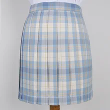 Японская школьная юбка JK с высокой талией, клетчатая плиссированная юбка для молодых девушек в стиле ретро, школьная форма с мороженым, юбка в стиле колледжа