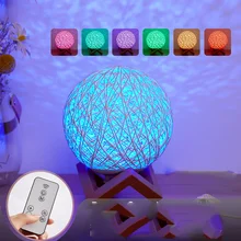 

Creative Sepak Takraw Night Light LED Moon Starry Gift With Remote Control Usb Charging Table Lamp Bedroom For Home Decoration