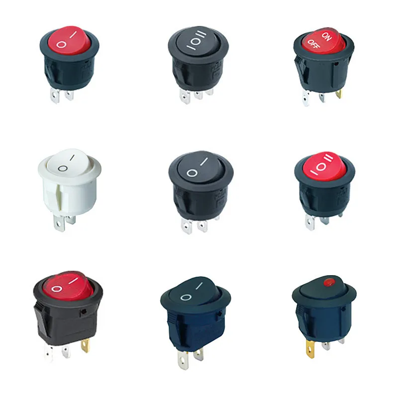 Circle Light Included Ship Type Switch KCD1 Outer Diameter 23mm Openings 20mm2 Feet 2 Gear Circle Rocker Switch