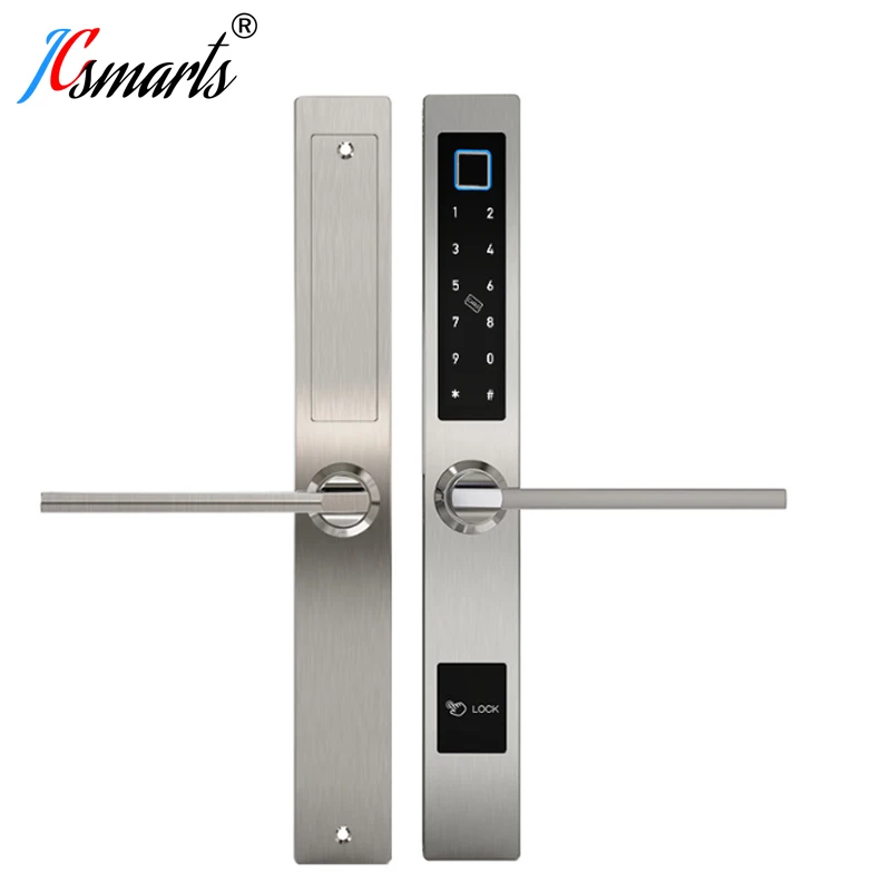 Waterproof European Style TTlock Bluetooth fingerprint access electronic Smart door lock For Aluminum Glass Door Waterproof European Style TTlock Bluetooth fingerprint access electronic Smart door lock For Aluminum Glass Door