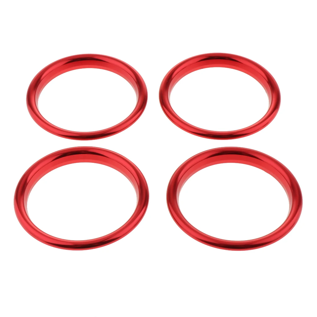 4× Aluminum Air Vent Outlet AC Inner Outer Ring Trims For Audi A3 S3