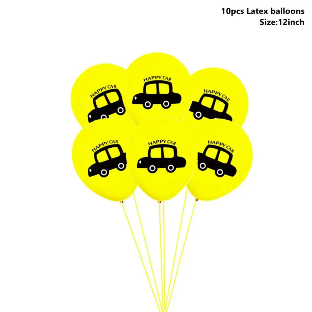 Car Balloons 7 Taoup 10 шт. автомобильные воздушные шары для грузовиков латексные строительные машины тематические вечерние украшения для вечеринки на день рождения для мальчиков - Цвет: Car Balloons 7