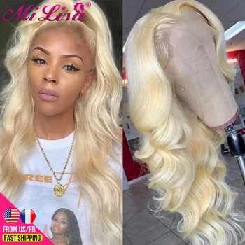 

13X6 Blonde 613 Lace Front Wig 30 Inch Brazilian Body Wave Wigs For Black Women Remy Human Hair Transparent HD Lace Frontal Wig
