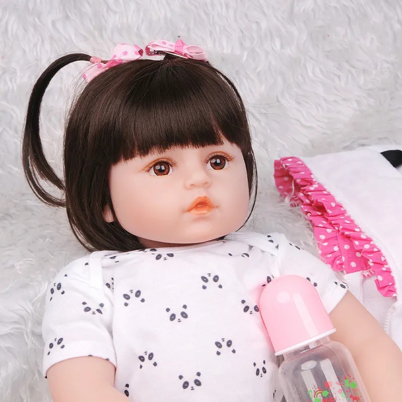 48/60 см Кукла Reborn baby girl Мягкая силиконовая кукла Boneca Reborn Brinquedos Bonecas детские подарки на день игрушки кровать время Plamate