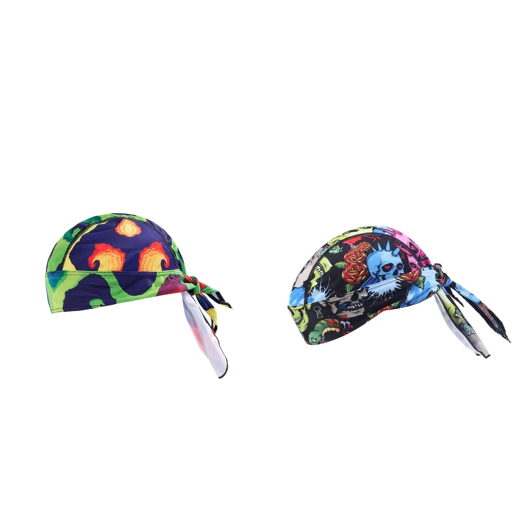 2 Pcs Hiking Motorcycle Cycling Scarf Sport Headwear Women Reversible Bandanas Turban Hand Band  Scarves Outdoor Headband