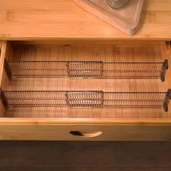 

2Pcs Drawer Clapboard Partition Divider Cabinet Adjustable DIY Wardrobe Partition Baffle Finishing Storage Organizer