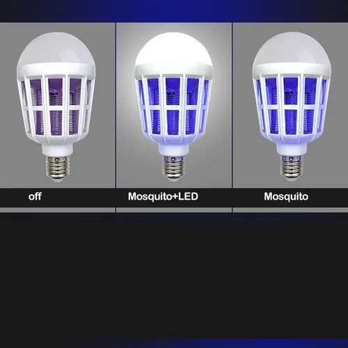 모기 킬러 램프 LED 전구, E27 살충 파리 벌레 퇴치제, 가정용 야간 조명, 2 가지 모드, 220V 실내 U26, 9W 5
